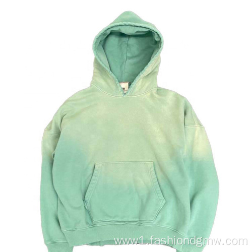 Printed Embroidery Acid Washed Hoodie